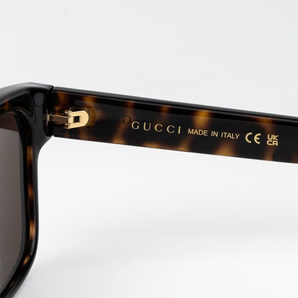 NEW Gucci GG1716S 002 Havana Brown Square Unisex Sunglasses - Picture 9 of 12